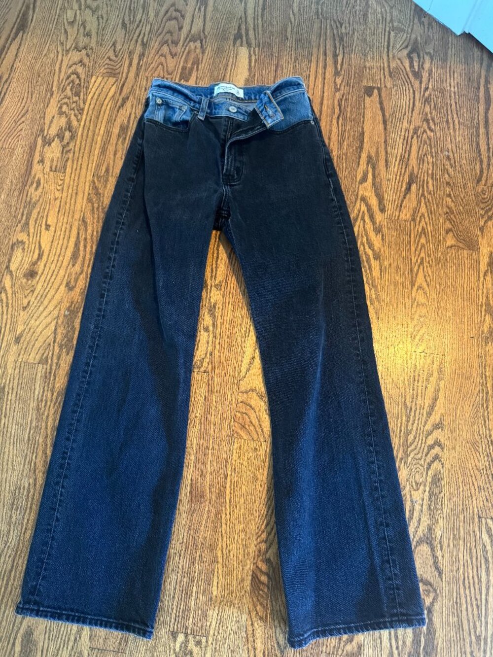 Abercrombie High Rise Mixed Denim Jeans